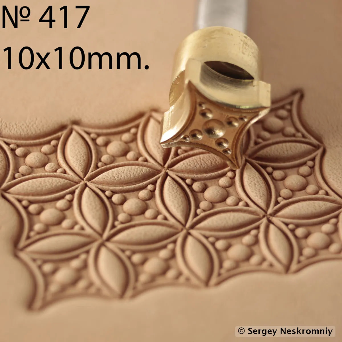 Tampon cuir Sergey Neskromniy n° 417 - Geométric