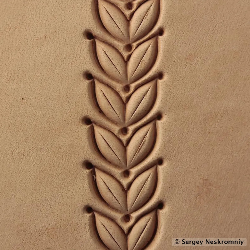 Matoir cuir Sergey Neskromniy n° 459 - Bordure épi de blé