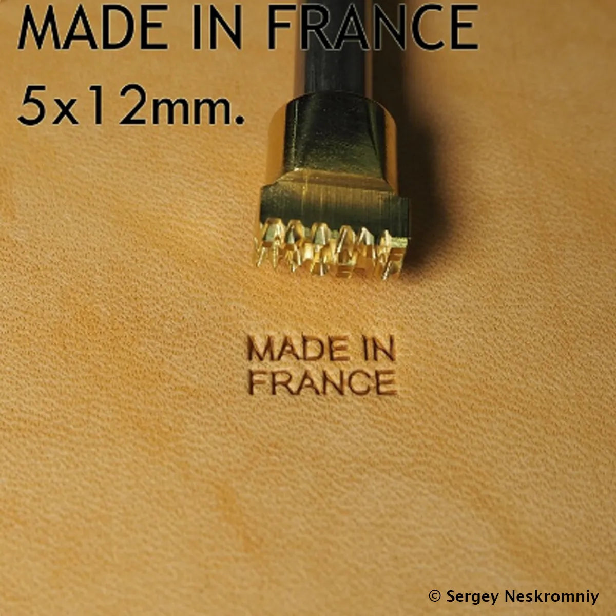 Timbre cuir Sergey Neskromniy - MADE IN FRANCE