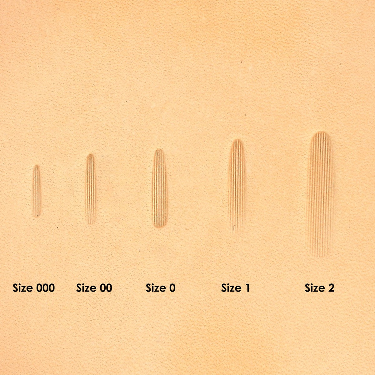 Matoir pour repoussage du cuir tannage végétal - Barry King Tool Thumbprint vertical