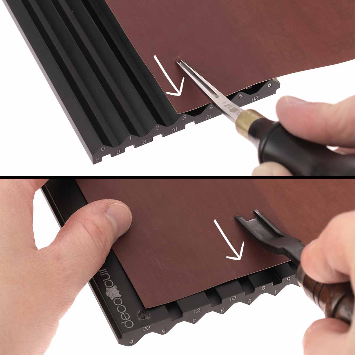 Gabarit d'affûtage pour tout type d'abat-carres