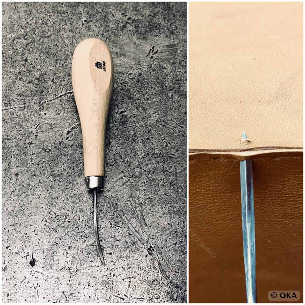 Alêne courbe pour la couture du cuir