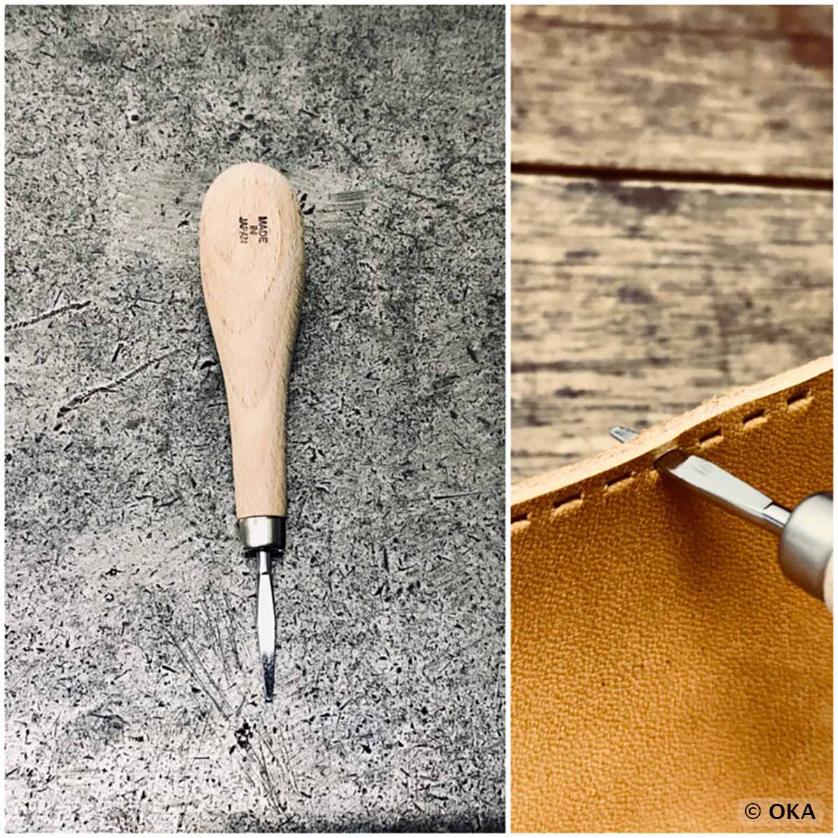 épissoir de laçage et couture du cuir - Lacing Fid Oka