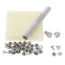 Kit de pose - Plaque + manche inox + jeu de pose PINCE + 20 rivets nickelé