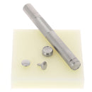 Plaque + manche inox + jeu de pose + 20 rivets nickelé T4