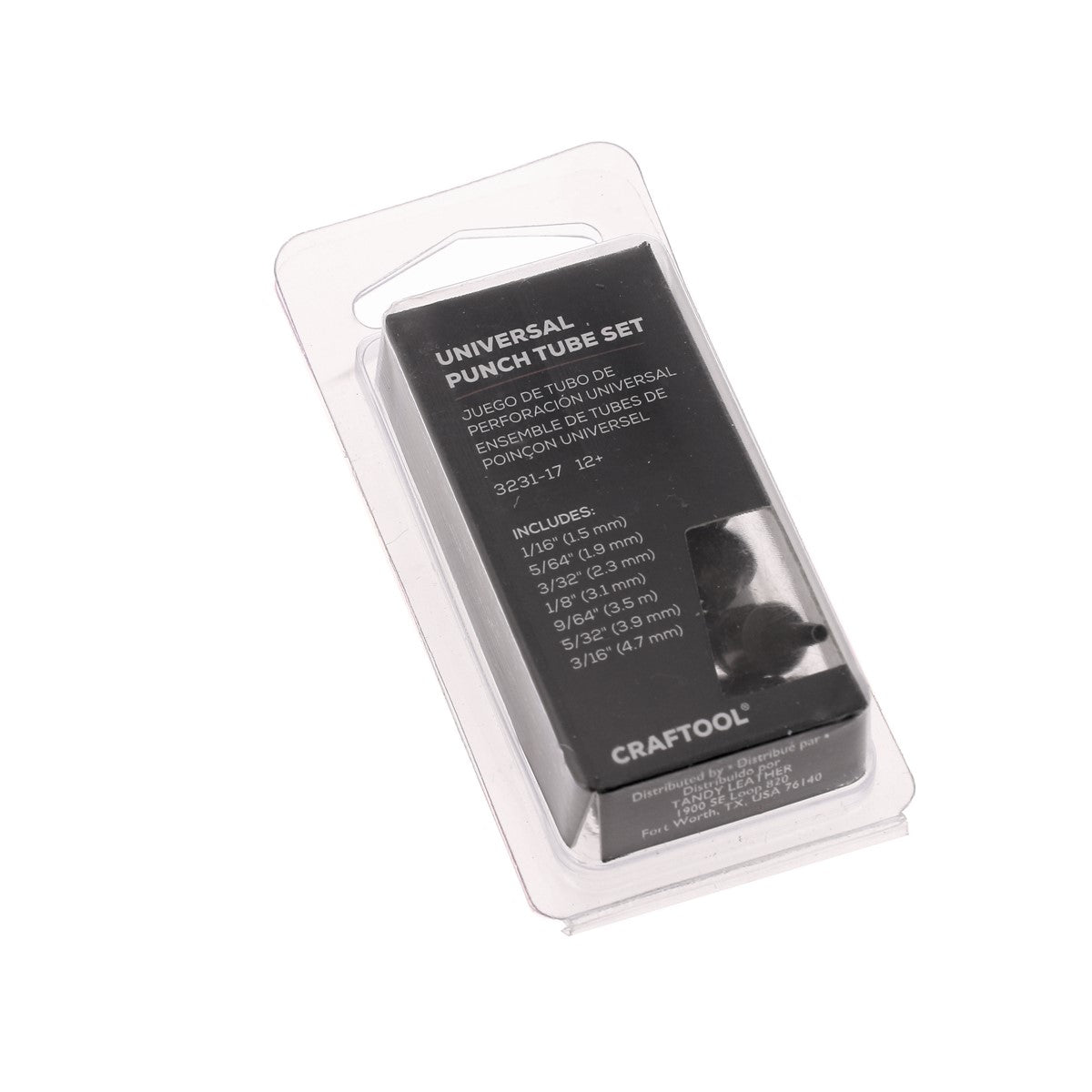 Blister avec 7 embouts ronds interchangeables pour emporte-pièce à frapper Tandy Leather 3003