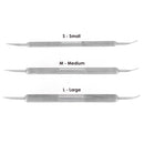 Modeleurs double cuillère Barry King Tools pour donner texture et relief aux motifs sur cuir tannage végétal