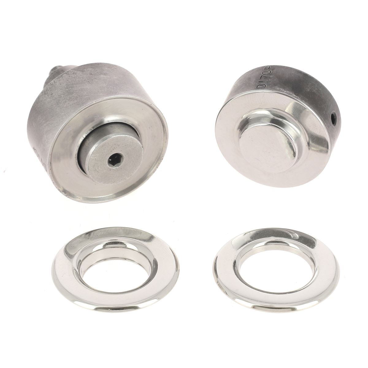 Jeu de pose Premium PRESSE D'ÉTABLI - Pour OEILLETS plats double à sertir 15mm - Deco Cuir