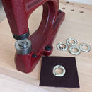 Jeu de pose Premium PRESSE D'ÉTABLI - Pour OEILLETS plats double à sertir 15mm - Deco Cuir