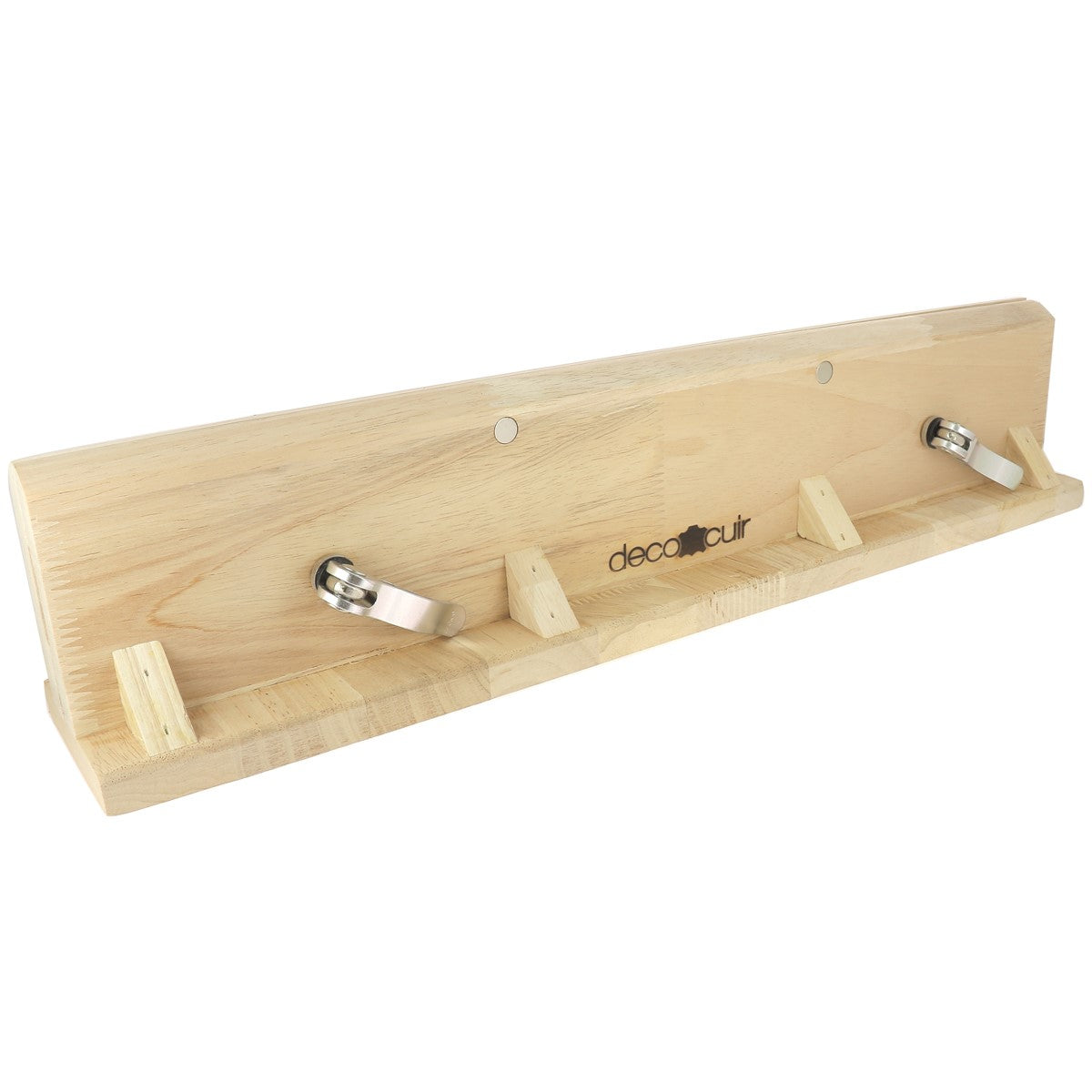 Valet de couture en bois pour travail des tranches de cuir ou couture à la main - Longueur 50 cm - Deco cuir