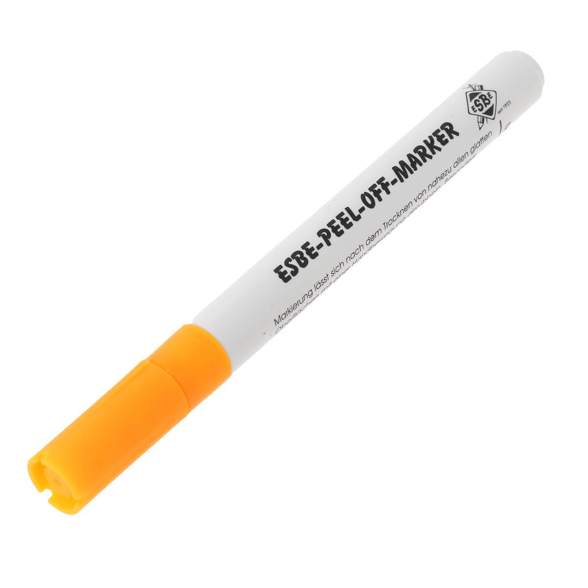Marqueur pelable orange pour cuir, verre, métal...