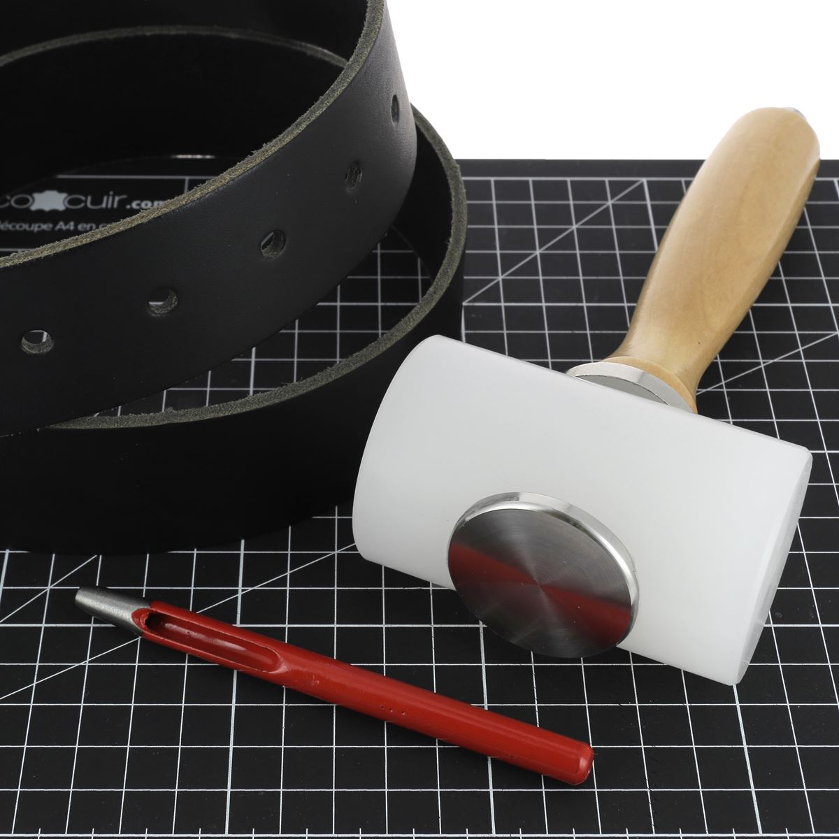 Maillet tête droite en polymère - 300g - 1er prix - Deco Cuir