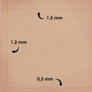 Différents traits réalisés avec le fer à filet de maroquinier ajustable
