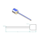 Pointe droite - lg=30 mm - pour fer à fileter - Adece