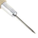 Lame d'alêne incurvée montée sur un manche à vis pour couture ou laçage du cuir