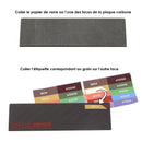Plaque carbone + feuille abrasive pour poncer les tranches du cuir