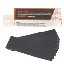 Boite de 10 feuilles de papier de verre 25x75mm - Grain 400