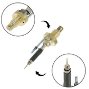 Pointe conique droite pour fer à fileter Regad, outil en métal avec finition précise, utilisé pour le filetage et la coupe.