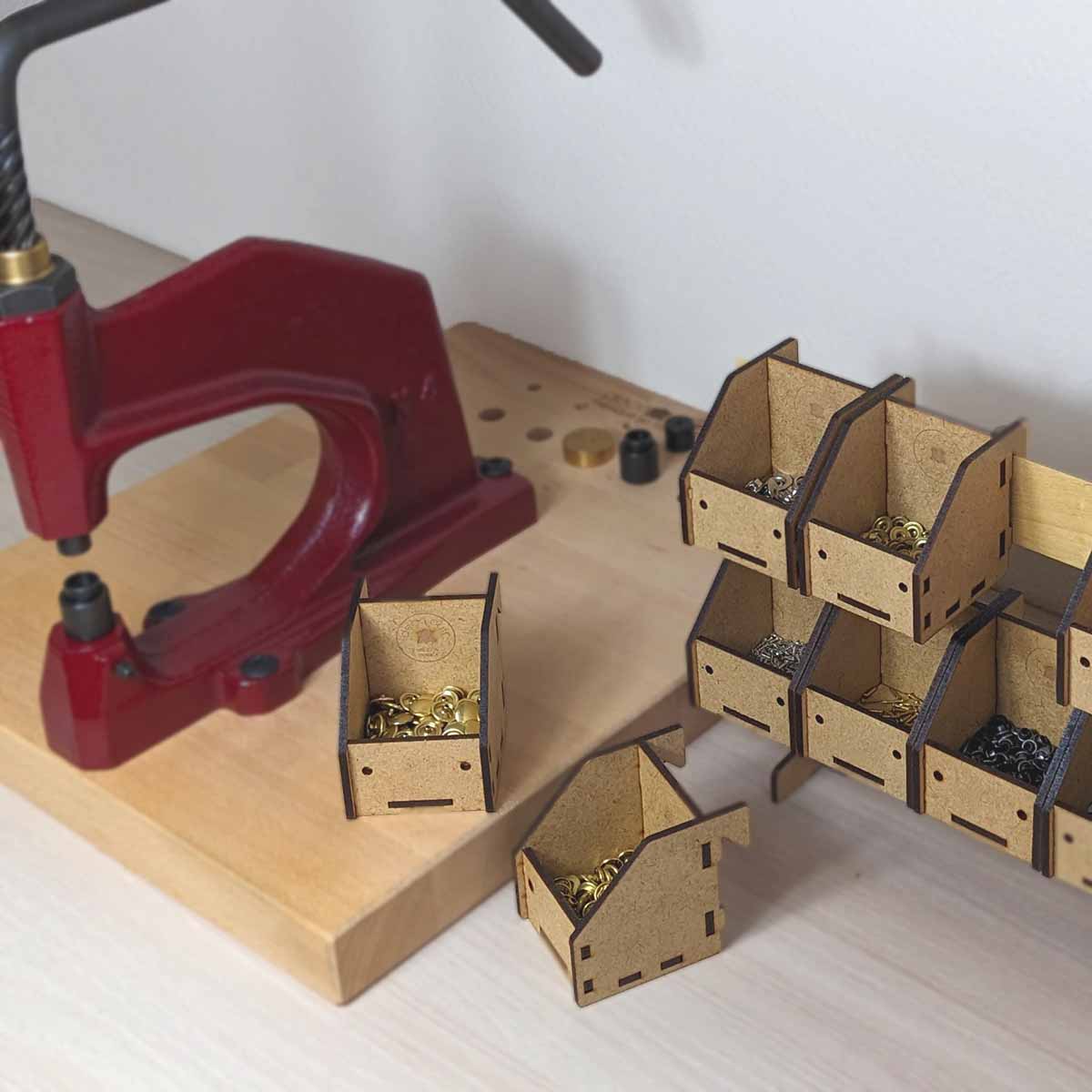 Mini boîtes  de rangement pour petits accessoires - Travail du cuir organisé