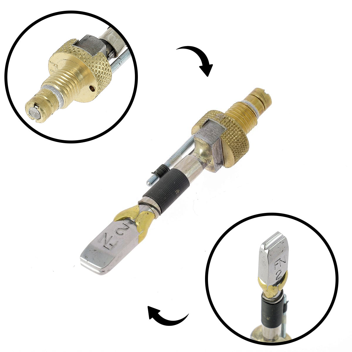 Filet bombé COURT avec guide pour fer à fileter - Serie FNC - Regad - Deco Cuir