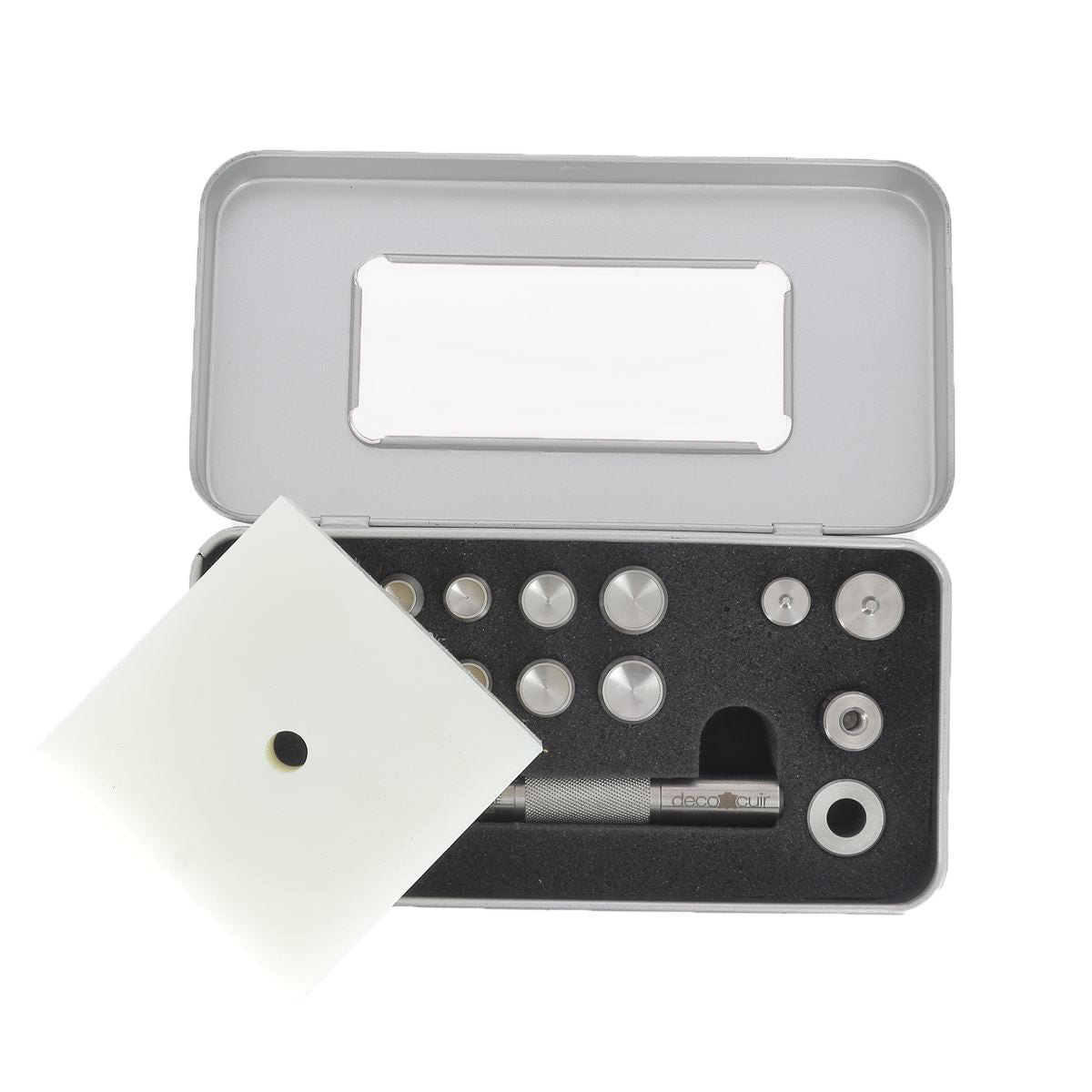 Kit d'outils de pose pour rivets en inox - 16 pièces - Deco Cuir - Deco Cuir