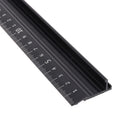 Règle graduée, anti-dérapante et avec protège doigts pour mesure, découpe et traçage sur cuir