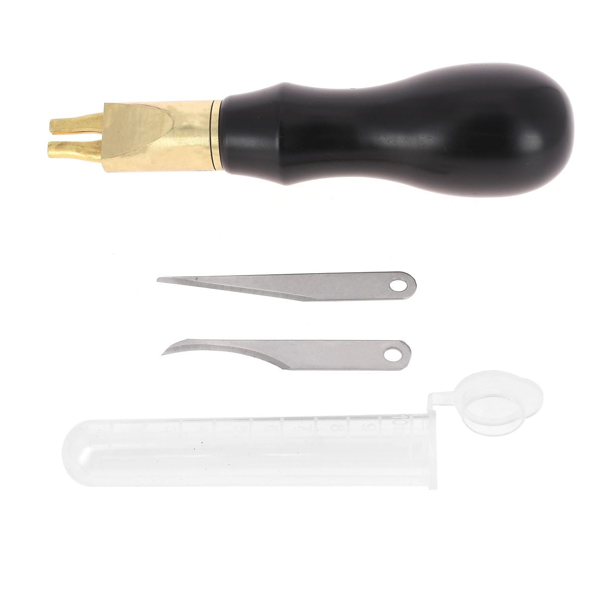 Couteau polyvalent pour la découpe du cuir avec 2 lames