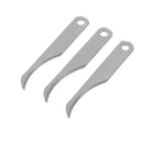 3 lames de rechange COURBES pour couteau polyvalent TB273 - Outil de coupe du cuir