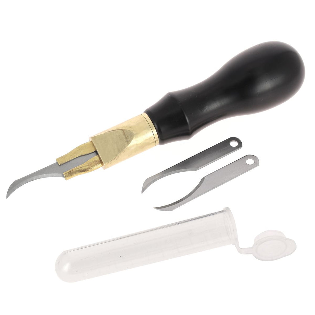 Coupe-Ceinture En Cuir Professionnel - Outil Main Avec 3 Lames Interchangeables Pour Maroquinerie & Bricolage