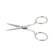 Ciseaux de précision chromés de 9 cm, ambidextres, outil de précision de la marque Premax, conçu pour des travaux fins.