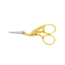 Ciseaux de broderie cigogne dorée 9cm -  Acier - Ambidextre - Premax Italie
