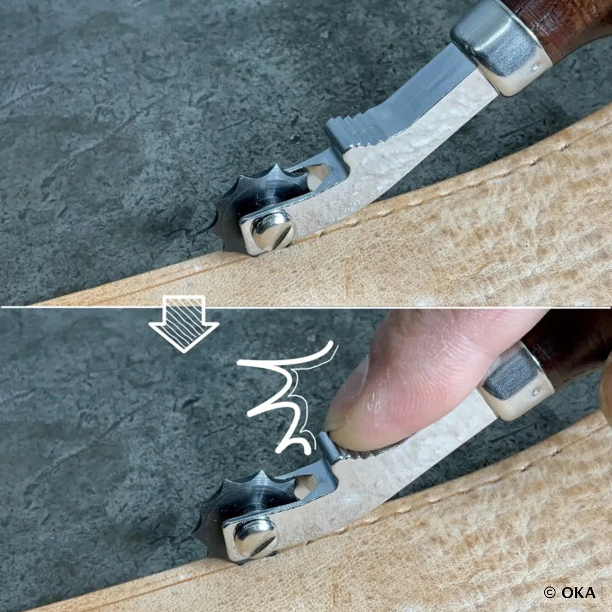 Molette pour marquer les points de couture - Couture du cuir à la main