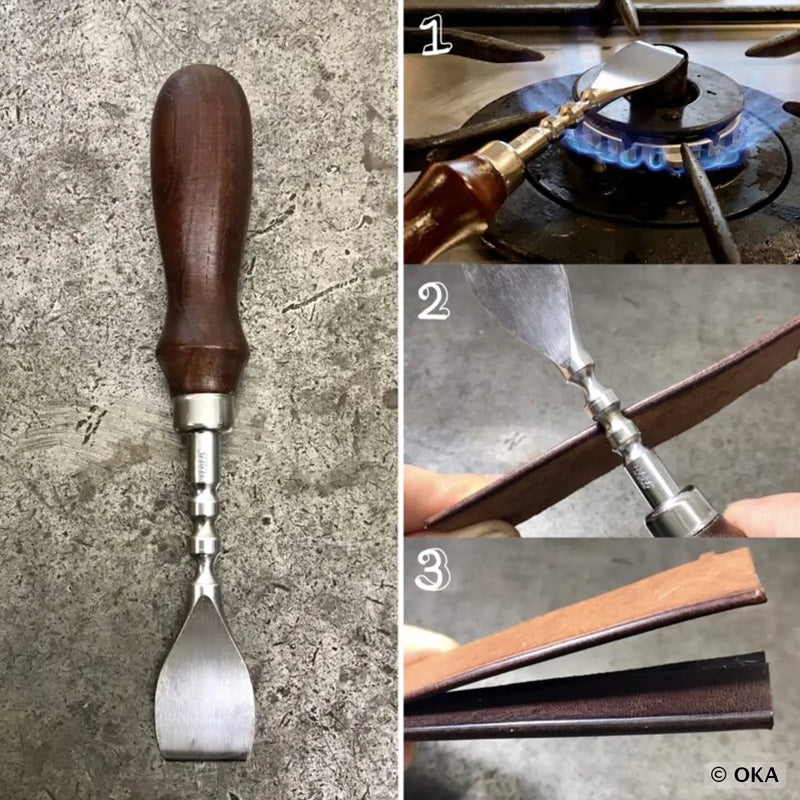 Lissette cuir pour lustrer tranche du cuir