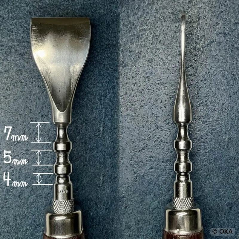 Lissette brunissoir pour lustrer une tranche de cuir