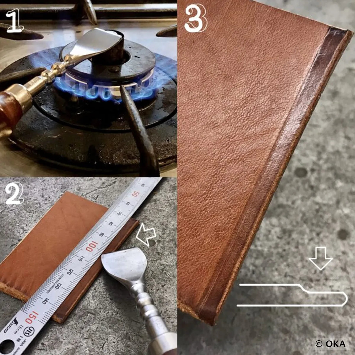 Spatule pour décoration sur cuir - Oka