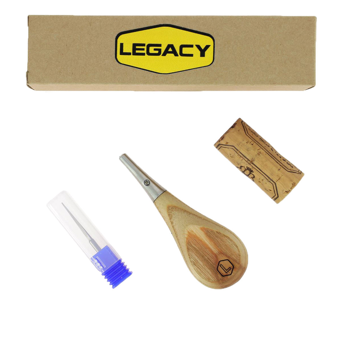 Alêne aux pinces sellier 3mm - LEGACY - Manche en frêne olivier