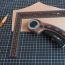 Équerre en métal pour tracer, découper et mesurer le cuir