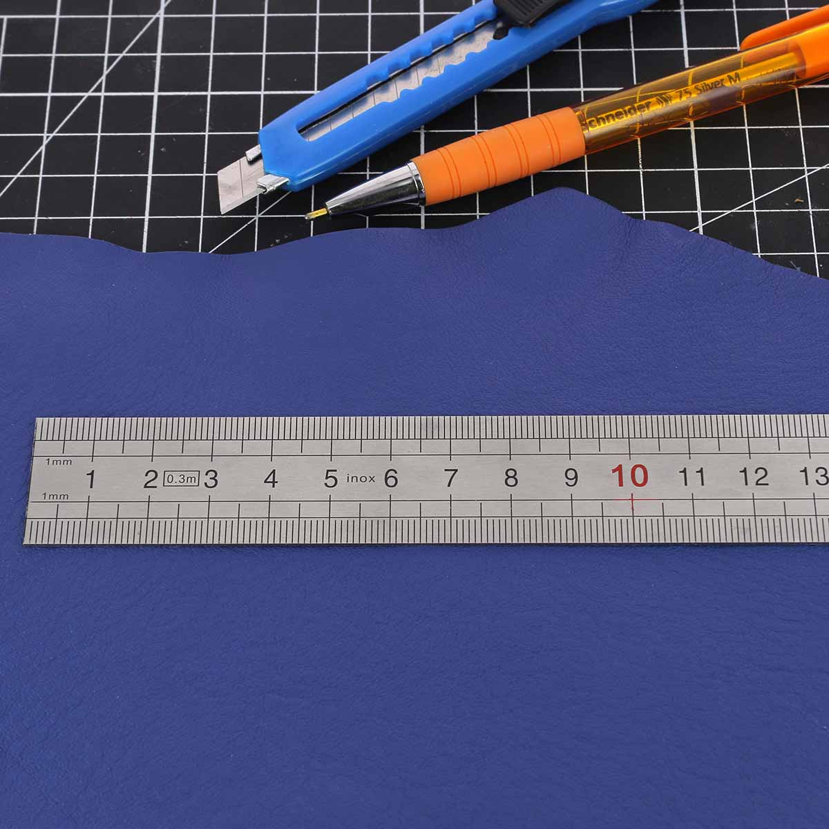 Réglet acier inoxydable - Mesure et traçage sur cuir - Deco Cuir