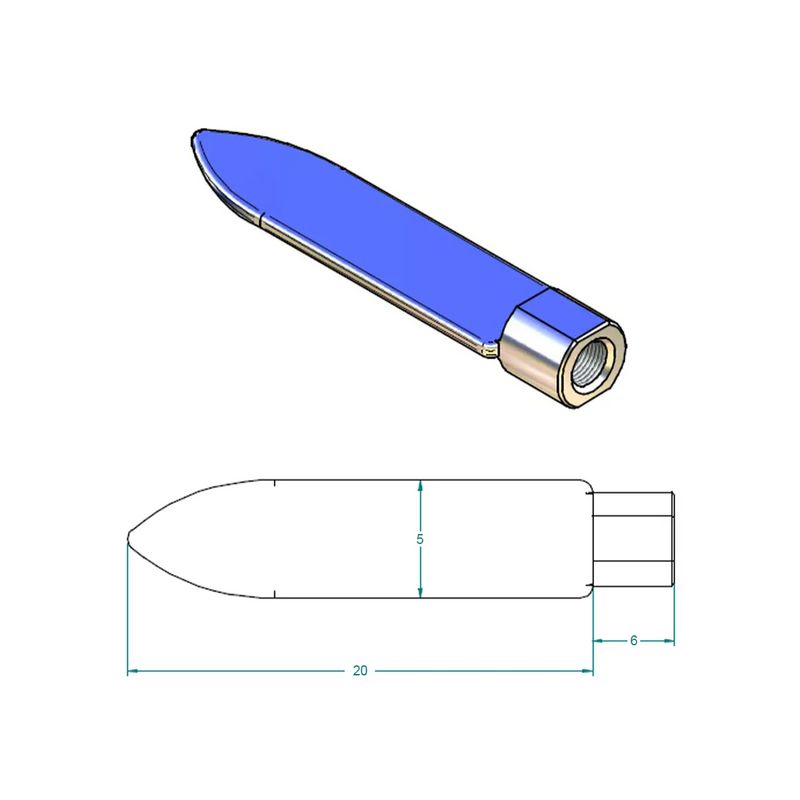 Spatule cire pour fer à fileter Adece - Dimensions