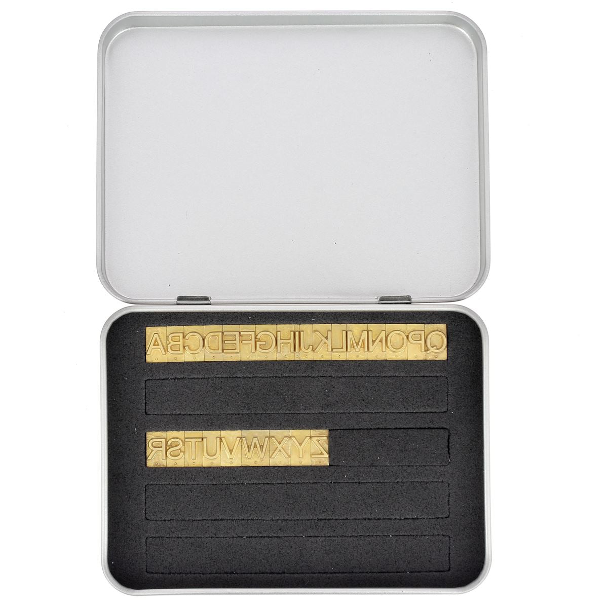 26 lettres majuscules en laiton Arial taille 6mm - Deco Cuir - Marquage cuir