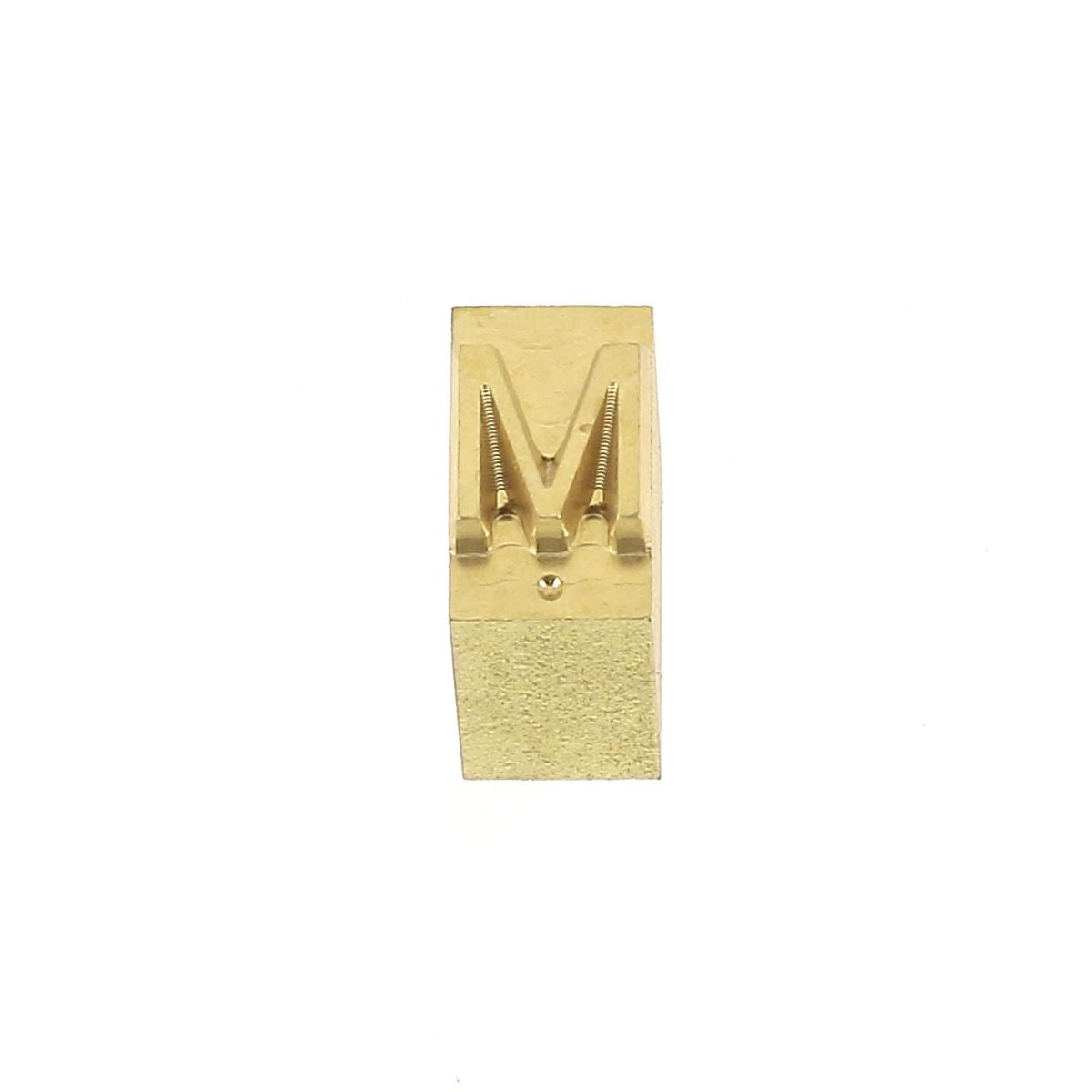 Marquage cuir - Lettre M majuscule en laiton Arial 6mm