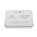 26 lettres majuscules en laiton Arial taille 4mm - Deco Cuir - Embossage et gravure cuir