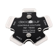 Gabarit de contrôle des marges de couture en acrylique pour cuir, outil précis de Deco Cuir, utilisé pour la couture.