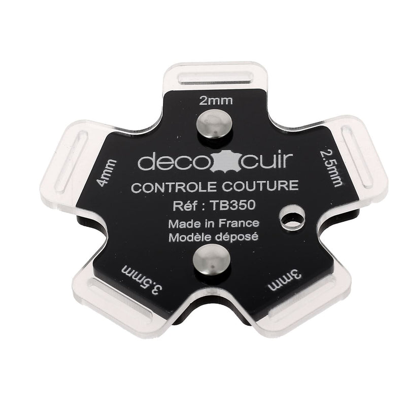 Gabarit de contrôle des marges de couture en acrylique - Deco Cuir