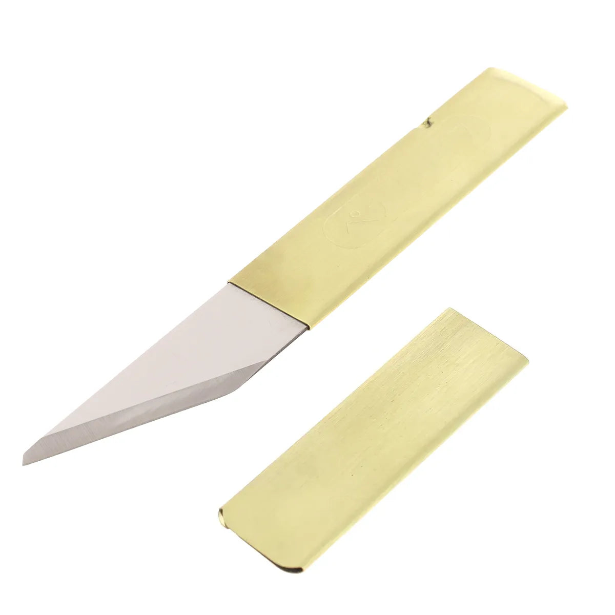 Couteau japonais Kiridashi en laiton pour gaucher, outil de précision, avec lame fine pour le travail du cuir