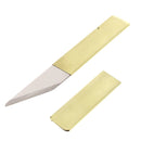 Couteau japonais Kiridashi en laiton pour gaucher, outil de précision, avec lame fine pour le travail du cuir