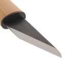 Couteau japonais Kiridashi Haiku pour droitier, outil de précision avec lame fine en acier, utilisé pour le travail du bois et de l'artisanat.
