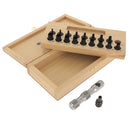 Coffret en bois avec manche inox et 18  embouts emporte-pièces ronds - Diamètre 1,5 à 10 mm - Boehm France