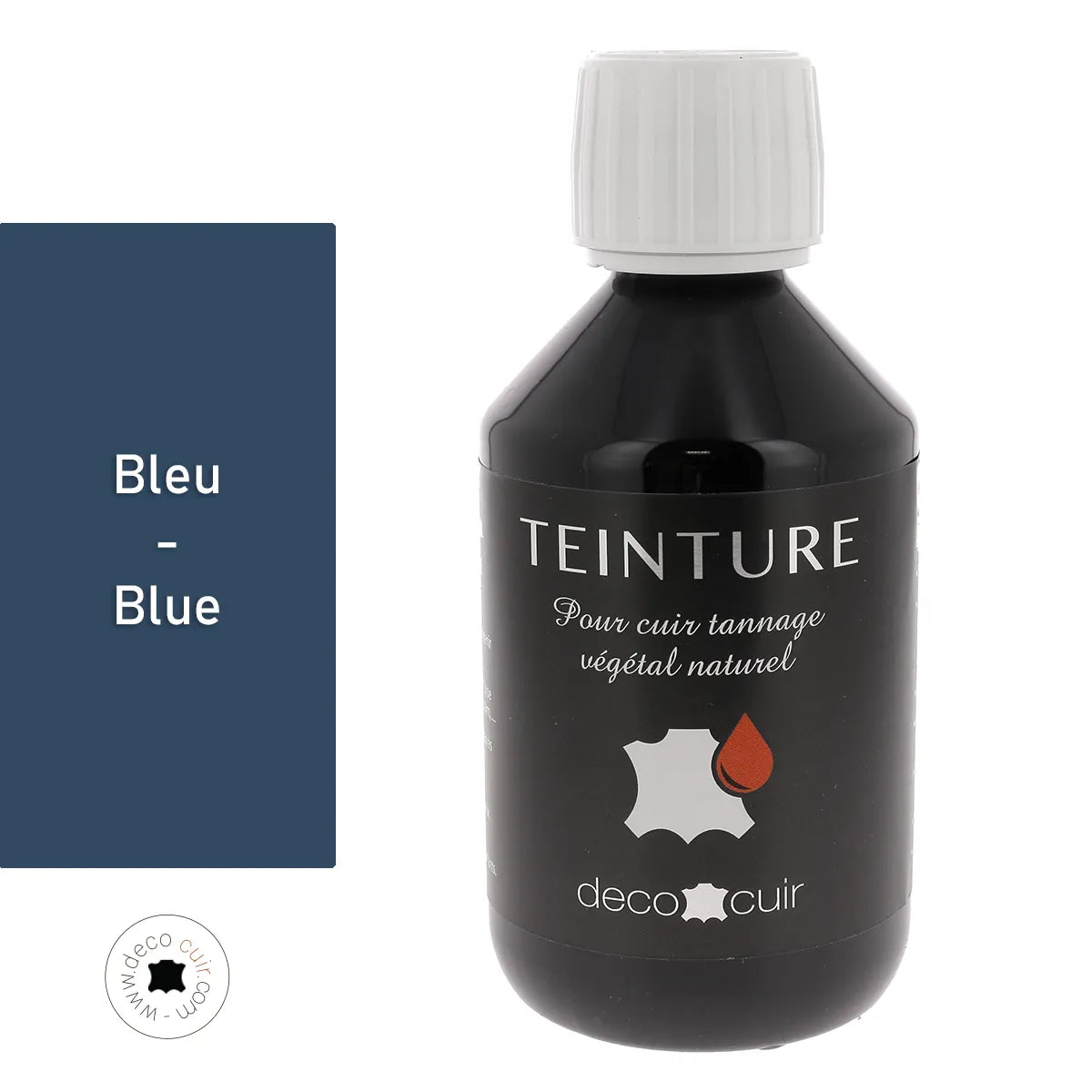 Teinture cuir BLEU - 250 ml -  Deco Cuir