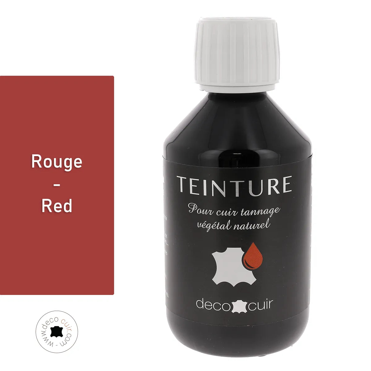 Teinture cuir ROUGE - 250 ml - Deco Cuir 
